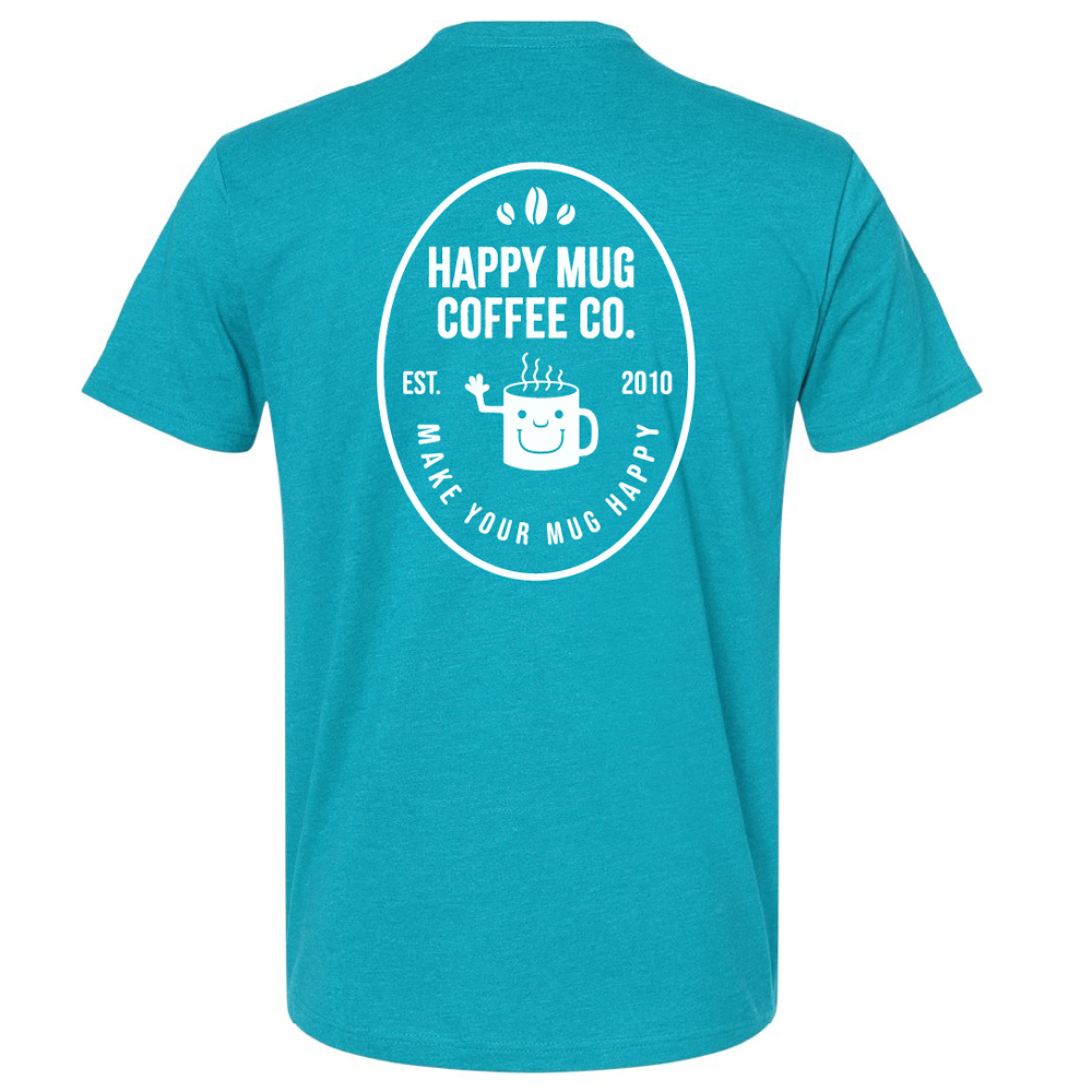 Classic Happy Mug T-shirt (Teal)